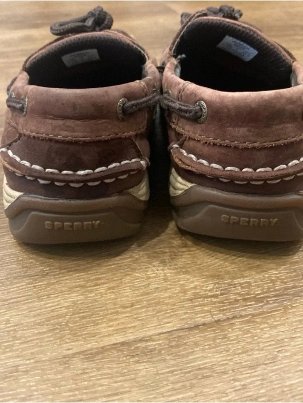 Sperry Boys Intrepid Brown Leather Boat Shoes Loafers Size 2.5M